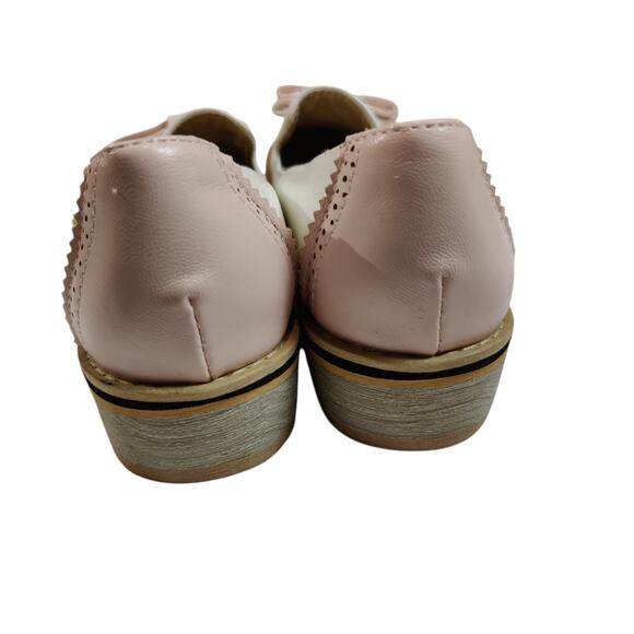 Galo Regalo Size EU 36 US 6 Pink Saddle Shoe Spectator Oxford Brogue Loafer - Picture 4 of 8